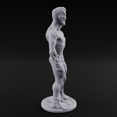 Stitched Together Zombie Brute A Miniature for Dungeons and Dragons, Pathfinder or other TTRPGs