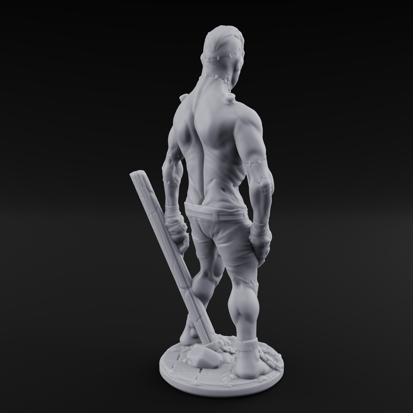 Stitched Together Zombie Brute A Miniature for Dungeons and Dragons, Pathfinder or other TTRPGs