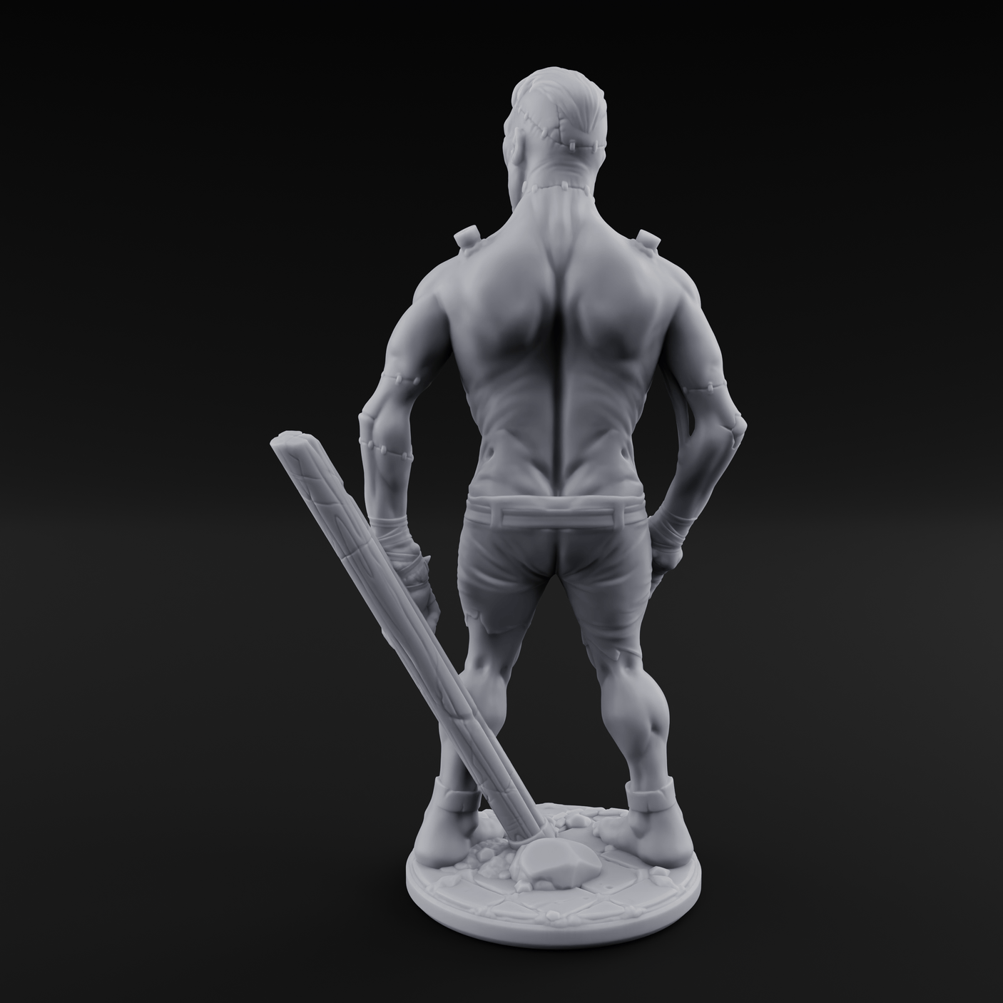 Stitched Together Zombie Brute A Miniature for Dungeons and Dragons, Pathfinder or other TTRPGs