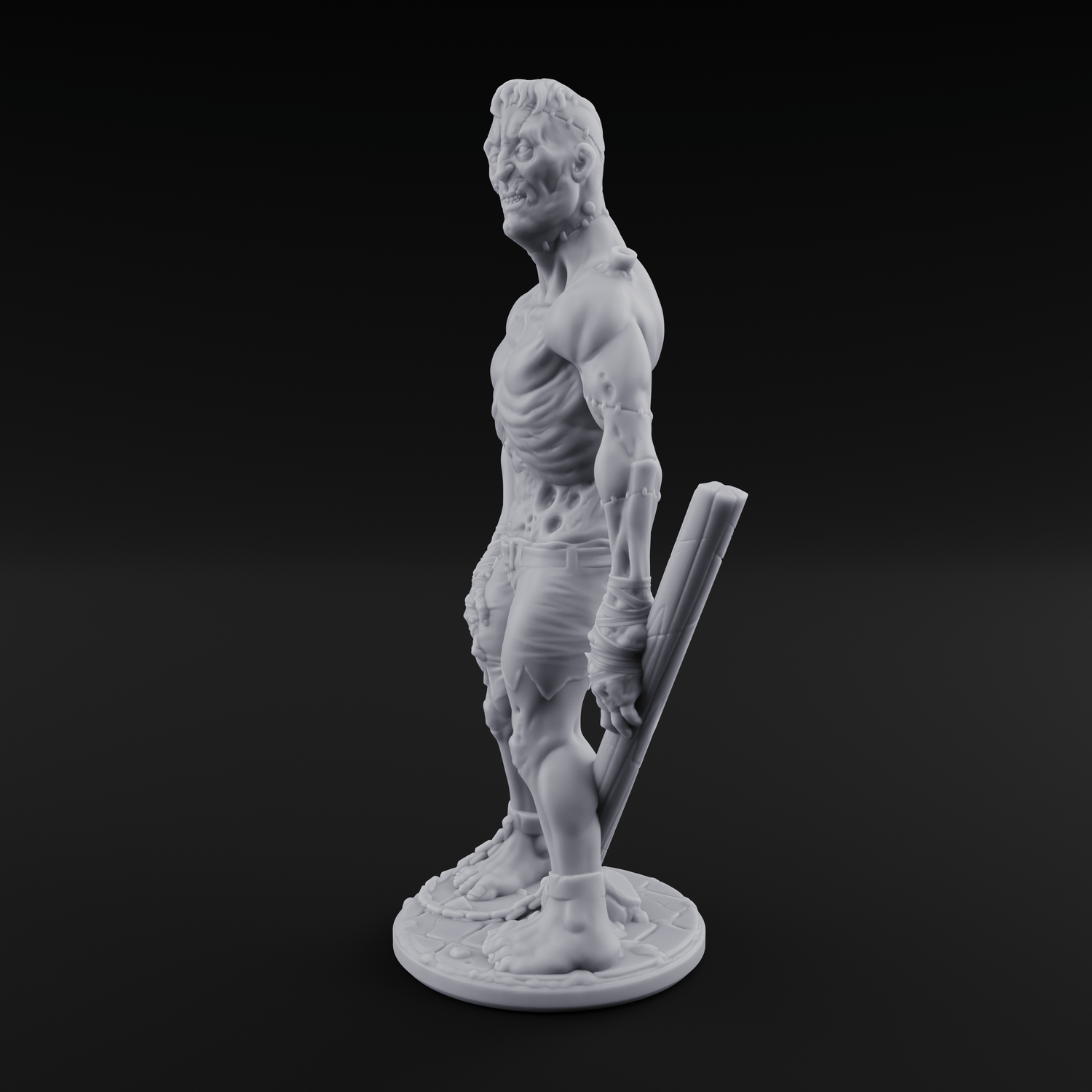 Stitched Together Zombie Brute A Miniature for Dungeons and Dragons, Pathfinder or other TTRPGs