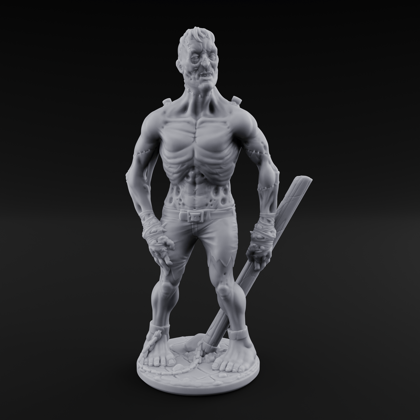 Stitched Together Zombie Brute A Miniature for Dungeons and Dragons, Pathfinder or other TTRPGs