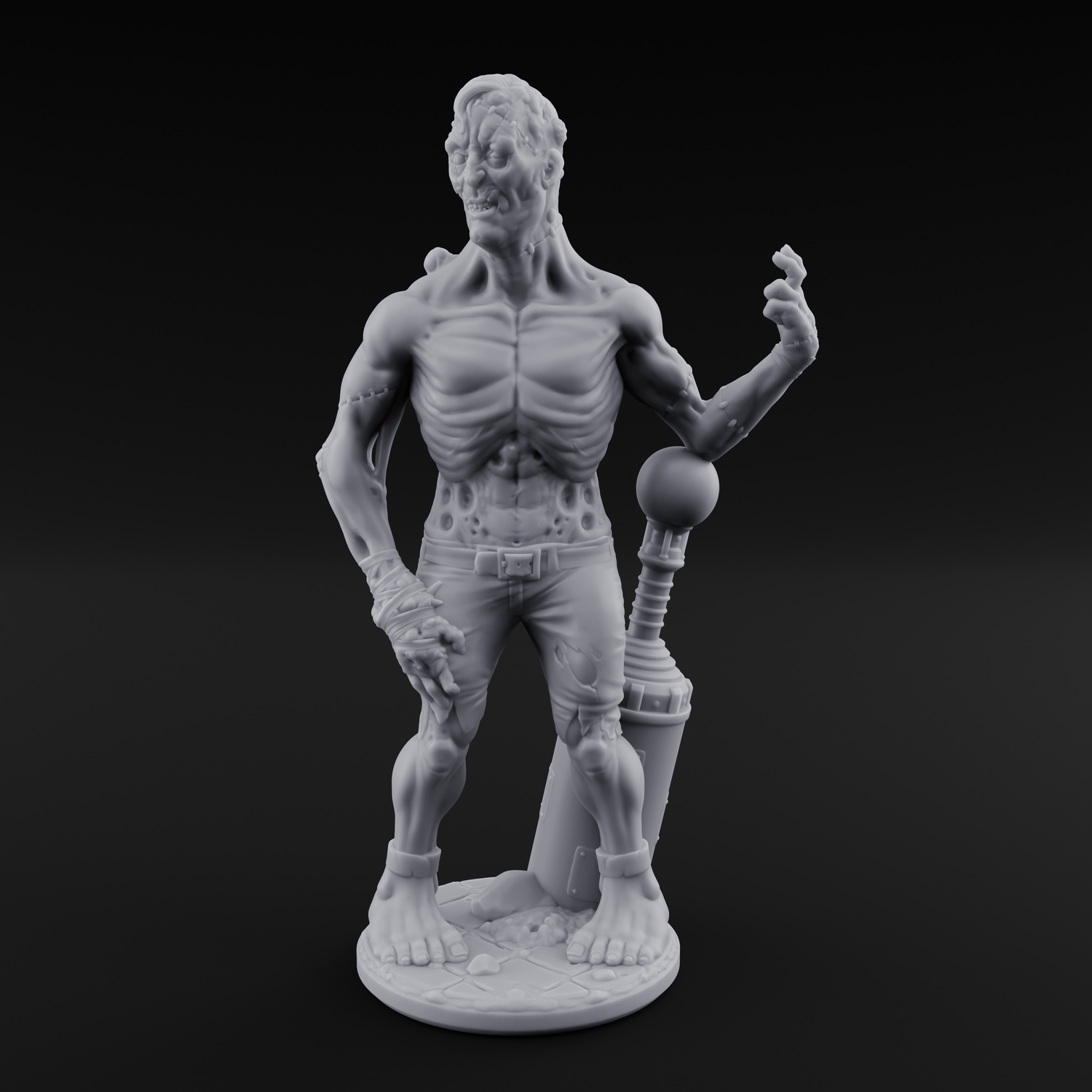 Stitched Together Zombie Brutes Miniature for Dungeons and Dragons, Pathfinder or other TTRPGs