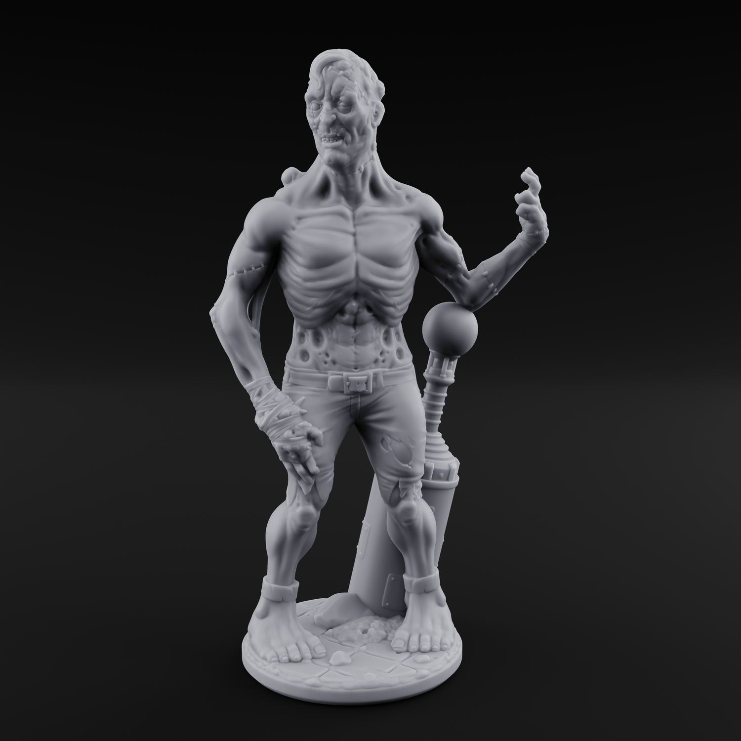 Stitched Together Zombie Brutes Miniature for Dungeons and Dragons, Pathfinder or other TTRPGs