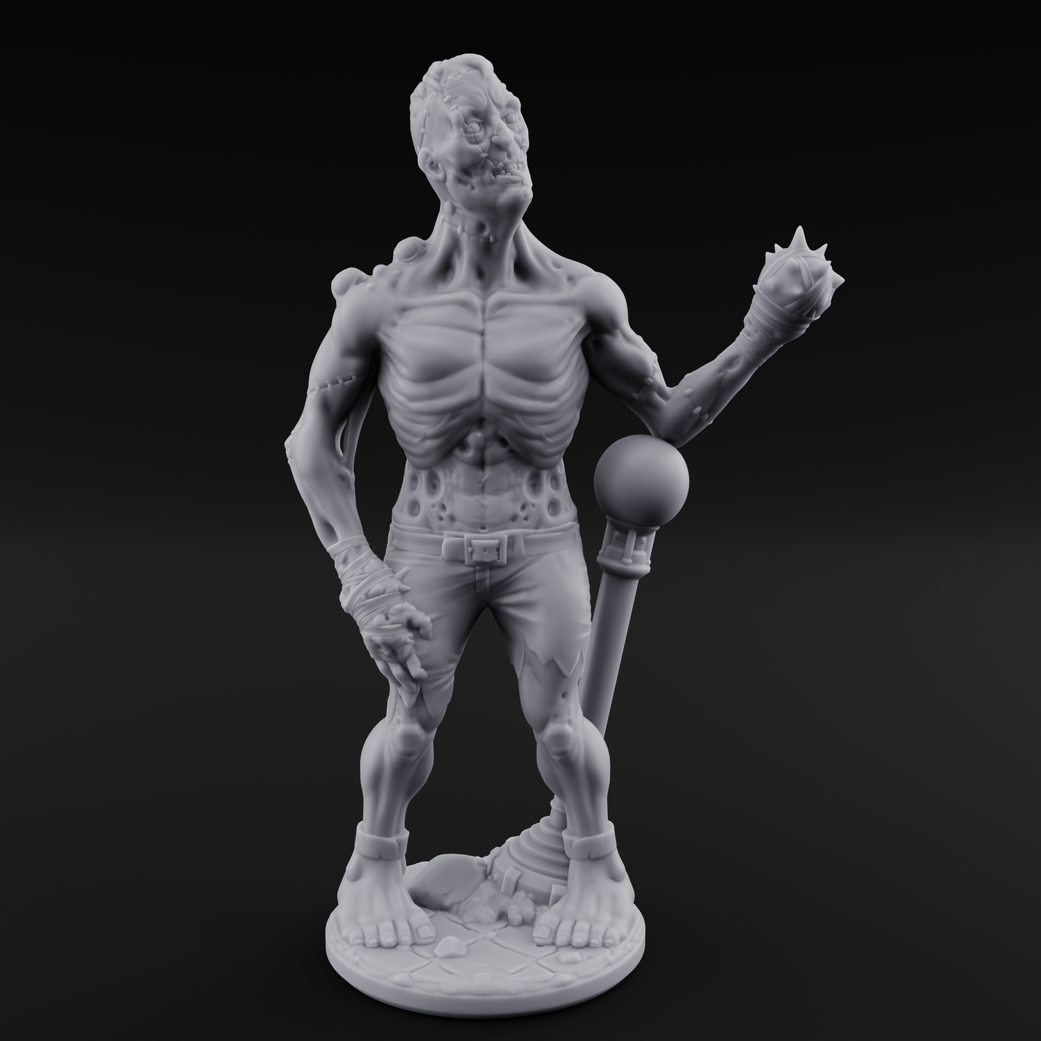 Stitched Together Zombie Brute C Miniature for Dungeons and Dragons, Pathfinder or other TTRPGs