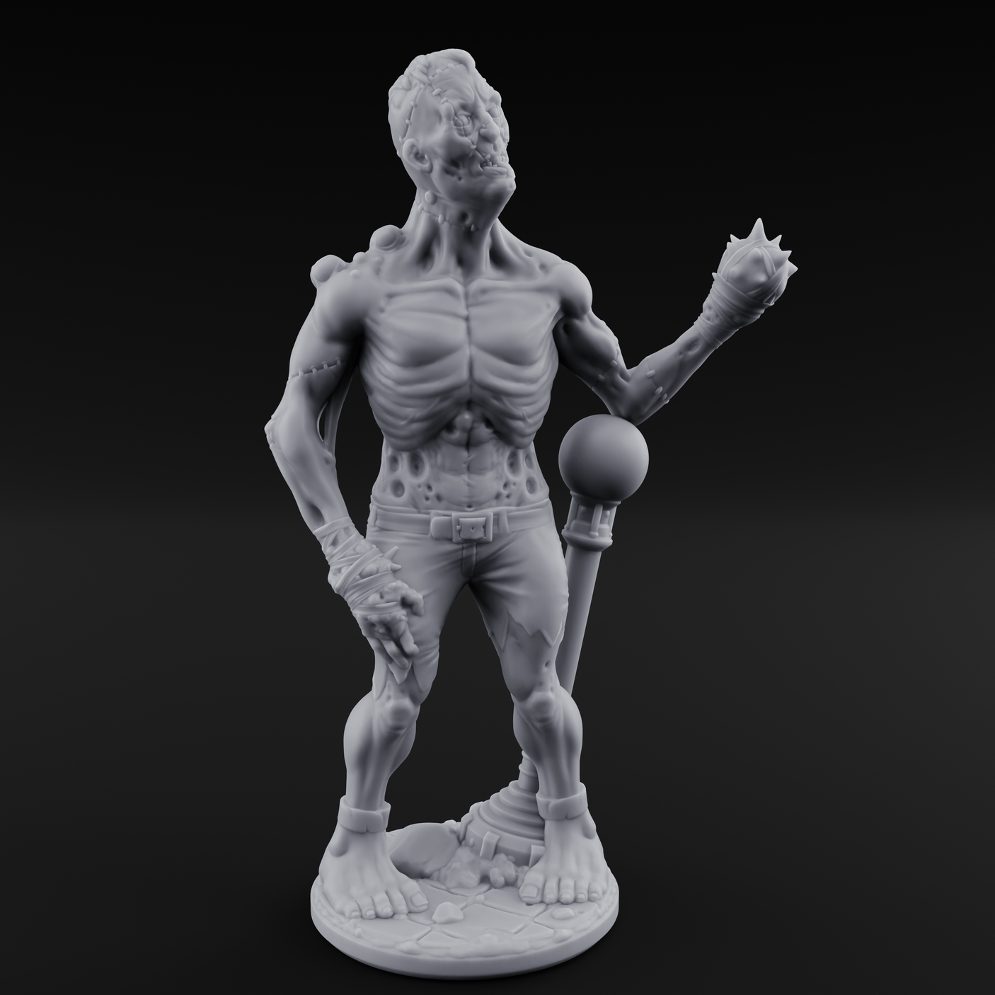 Stitched Together Zombie Brute C Miniature for Dungeons and Dragons, Pathfinder or other TTRPGs