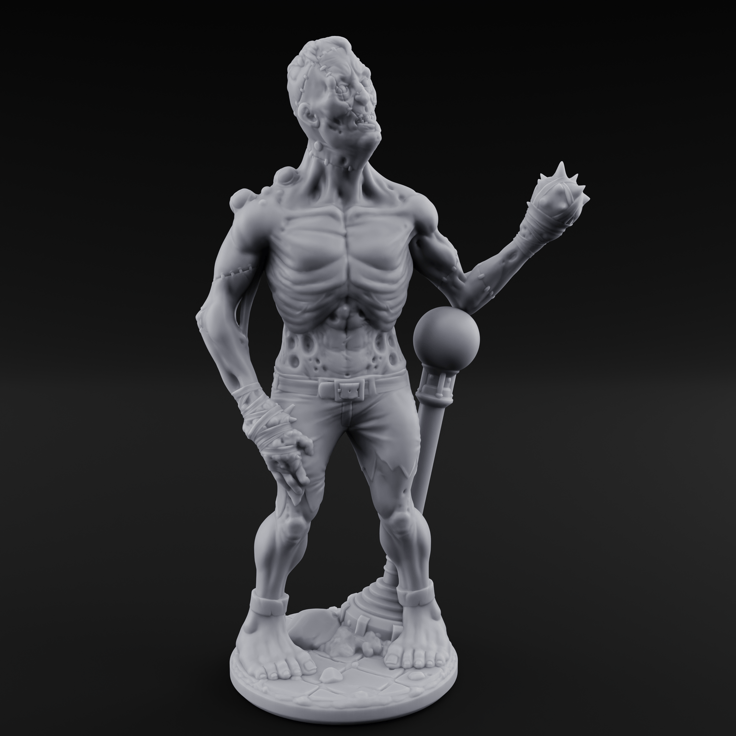 Stitched Together Zombie Brute C Miniature for Dungeons and Dragons, Pathfinder or other TTRPGs