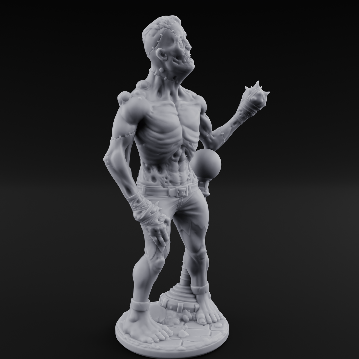 Stitched Together Zombie Brutes Miniature for Dungeons and Dragons, Pathfinder or other TTRPGs