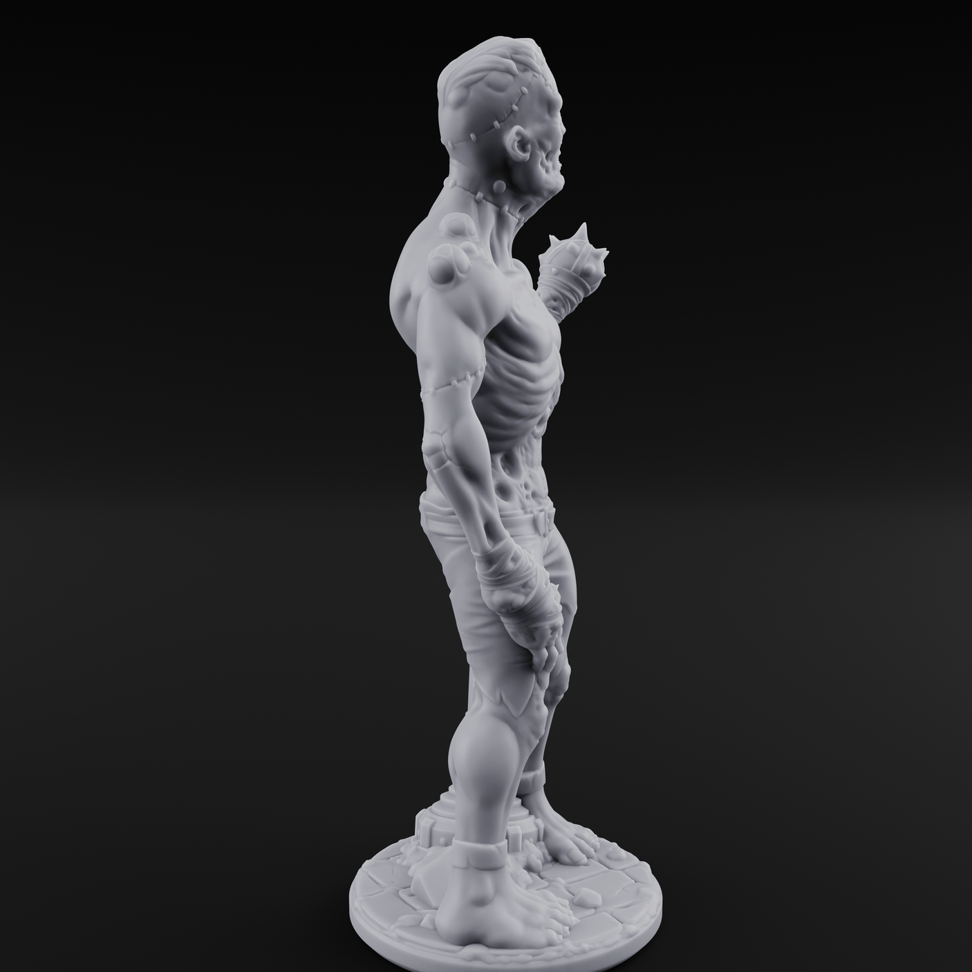 Stitched Together Zombie Brute C Miniature for Dungeons and Dragons, Pathfinder or other TTRPGs