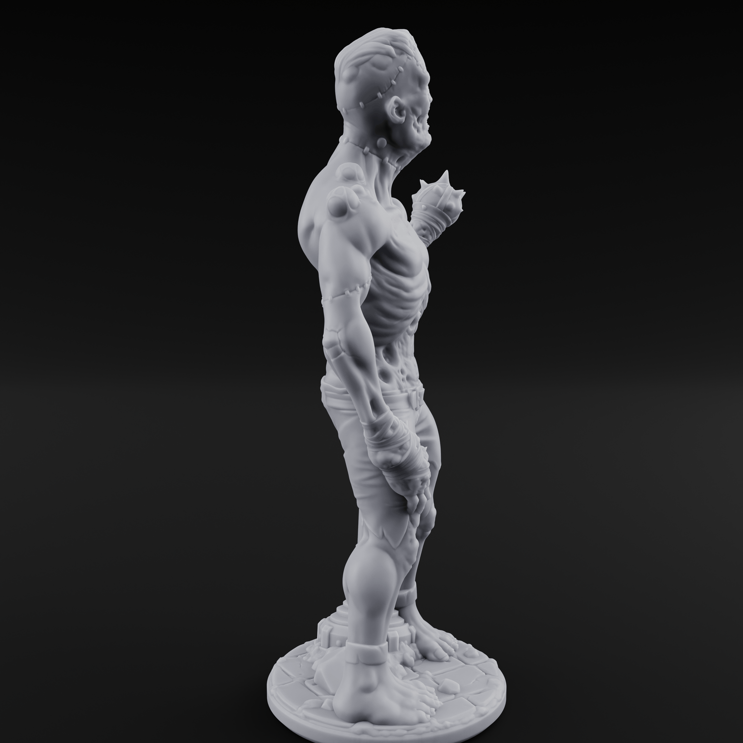 Stitched Together Zombie Brute C Miniature for Dungeons and Dragons, Pathfinder or other TTRPGs