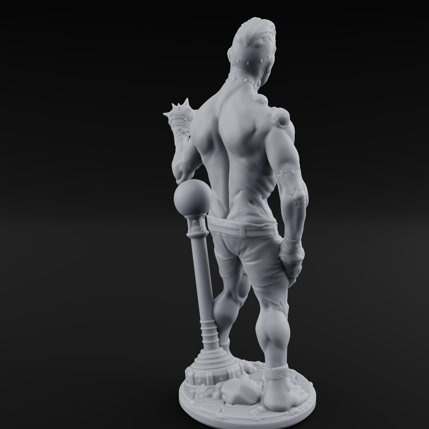 Stitched Together Zombie Brute C Miniature for Dungeons and Dragons, Pathfinder or other TTRPGs