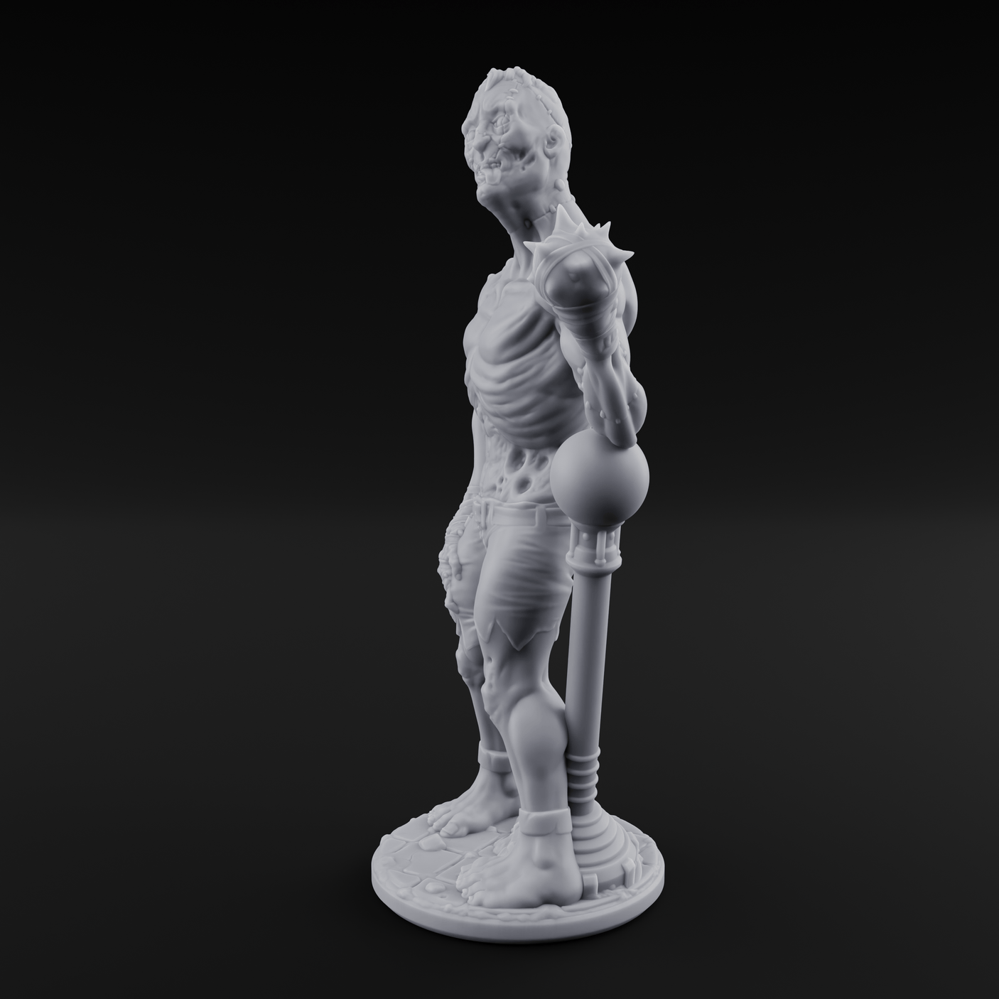 Stitched Together Zombie Brute C Miniature for Dungeons and Dragons, Pathfinder or other TTRPGs