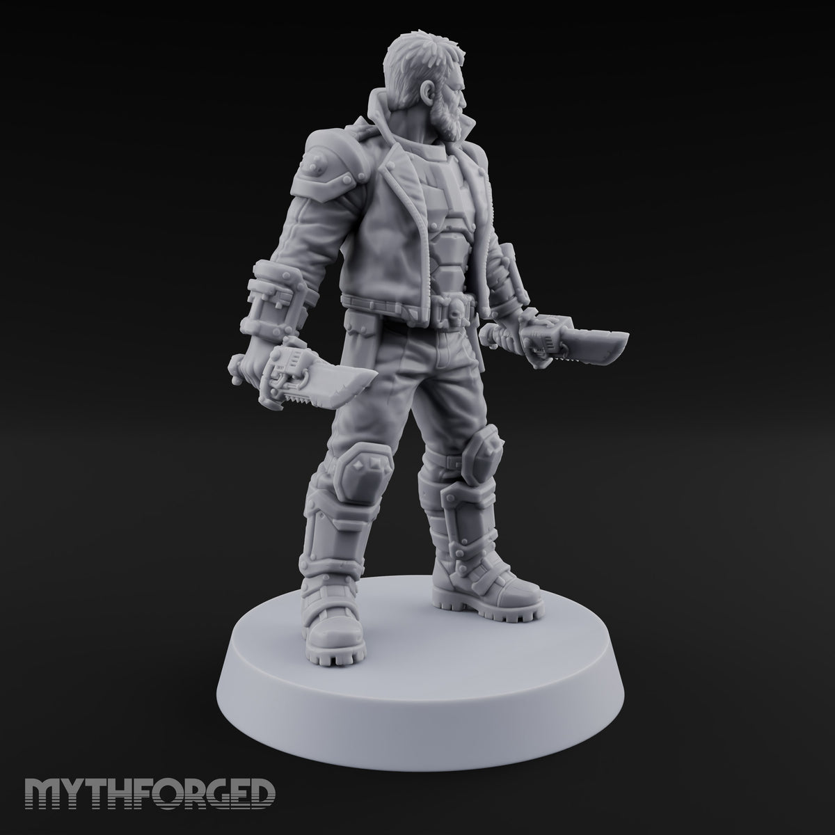Lightning Rods Human Storm Master Warriors — B · Twin Cleavers + Auto Pistol + Plasma Pistol