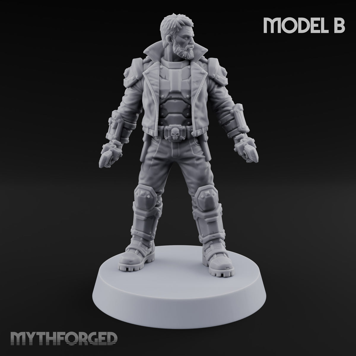 Lightning Rods Human Storm Master Warriors — B · Twin Cleavers + Auto Pistol + Plasma Pistol