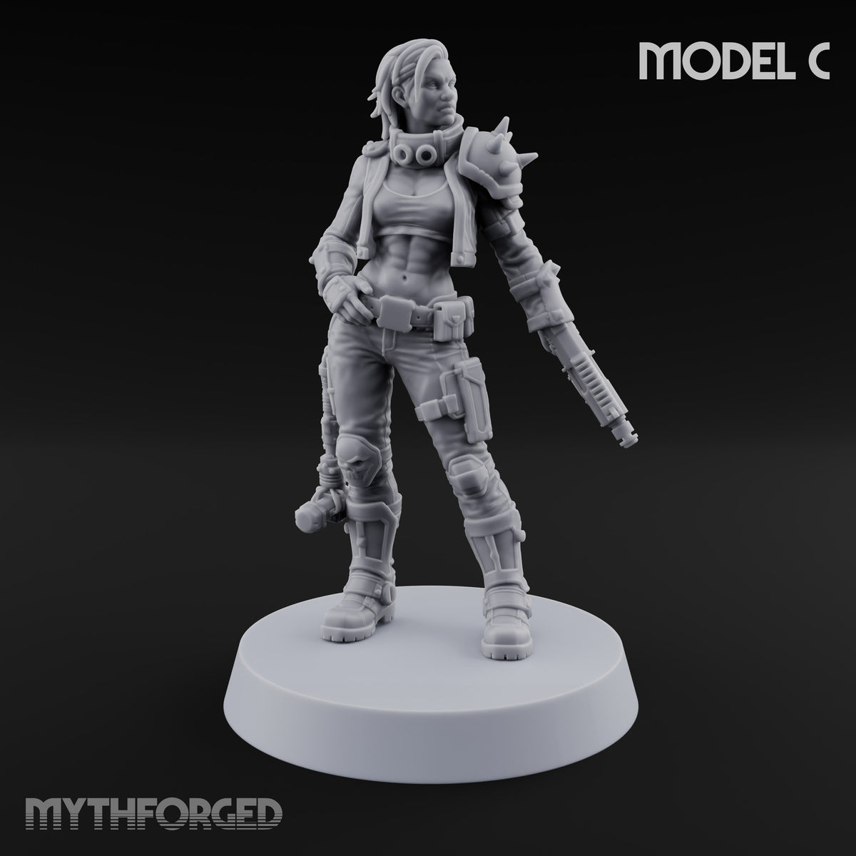Lightning Rods Human Storm Master Warriors — C · Twin Cleavers + Auto Pistol + Plasma Pistol