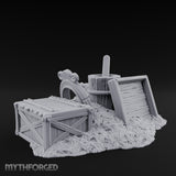 Straw-Spilled Wicker-Woven Pig Pen Crate Scene Miniature for Dungeons and Dragons, Pathfinder or other TTRPGs
