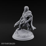 Small Game Hunter Halfling Ranger with Crossbow and Sword on Rocky Base