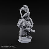 Shouldering Steel Ogre Zweihander Miniature for Dungeons and Dragons, Pathfinder or other TTRPGs