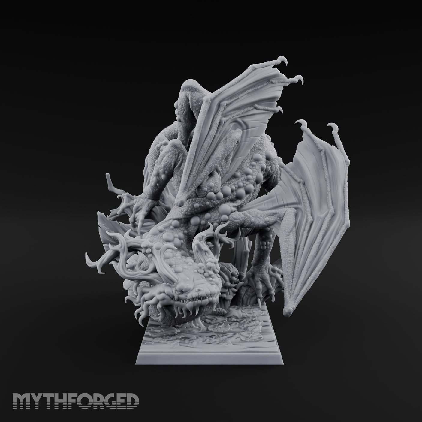 Boil Ridden Plague Dragon Miniature for Dungeons and Dragons, Pathfinder or other TTRPGs