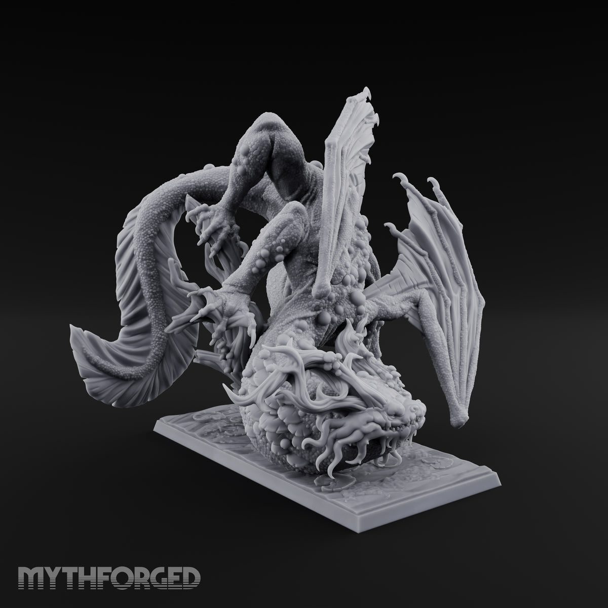 Boil Ridden Plague Dragon Miniature for Dungeons and Dragons, Pathfinder or other TTRPGs