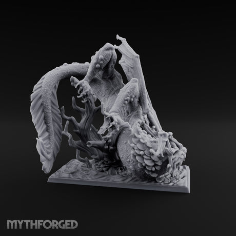Boil Ridden Plague Dragon Miniature for Dungeons and Dragons, Pathfinder or other TTRPGs