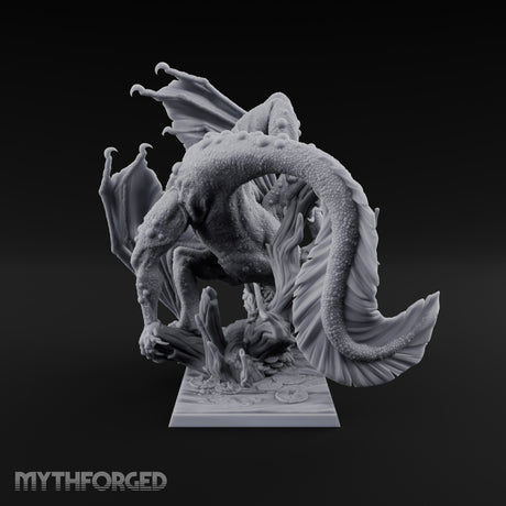 Boil Ridden Plague Dragon Miniature for Dungeons and Dragons, Pathfinder or other TTRPGs