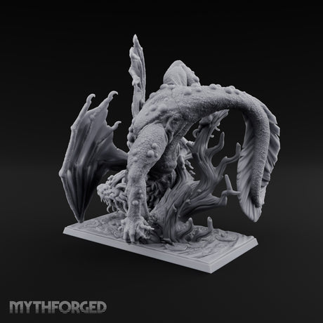 Boil Ridden Plague Dragon Miniature for Dungeons and Dragons, Pathfinder or other TTRPGs