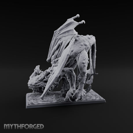 Boil Ridden Plague Dragon Miniature for Dungeons and Dragons, Pathfinder or other TTRPGs