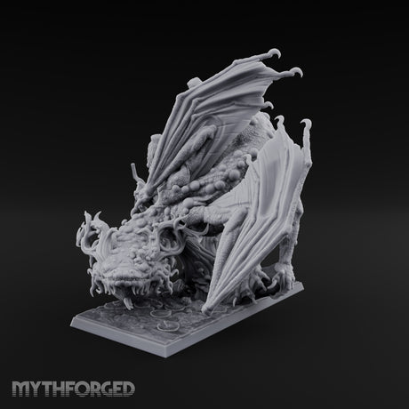 Boil Ridden Plague Dragon Miniature for Dungeons and Dragons, Pathfinder or other TTRPGs