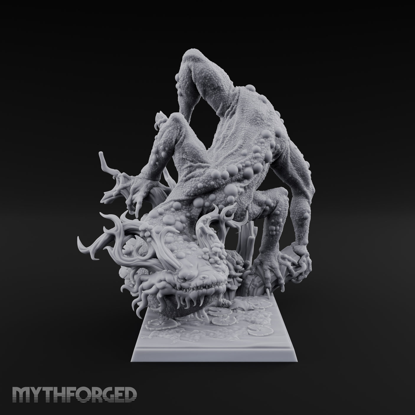 Boil Ridden Plague Dragon Miniature for Dungeons and Dragons, Pathfinder or other TTRPGs