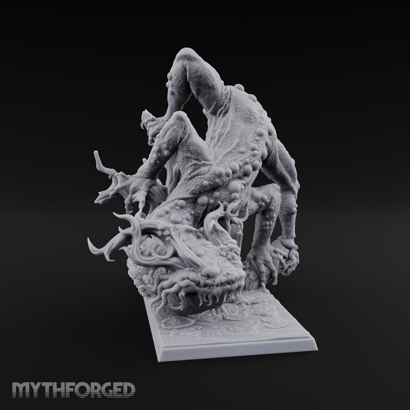 Boil Ridden Plague Dragon Miniature for Dungeons and Dragons, Pathfinder or other TTRPGs