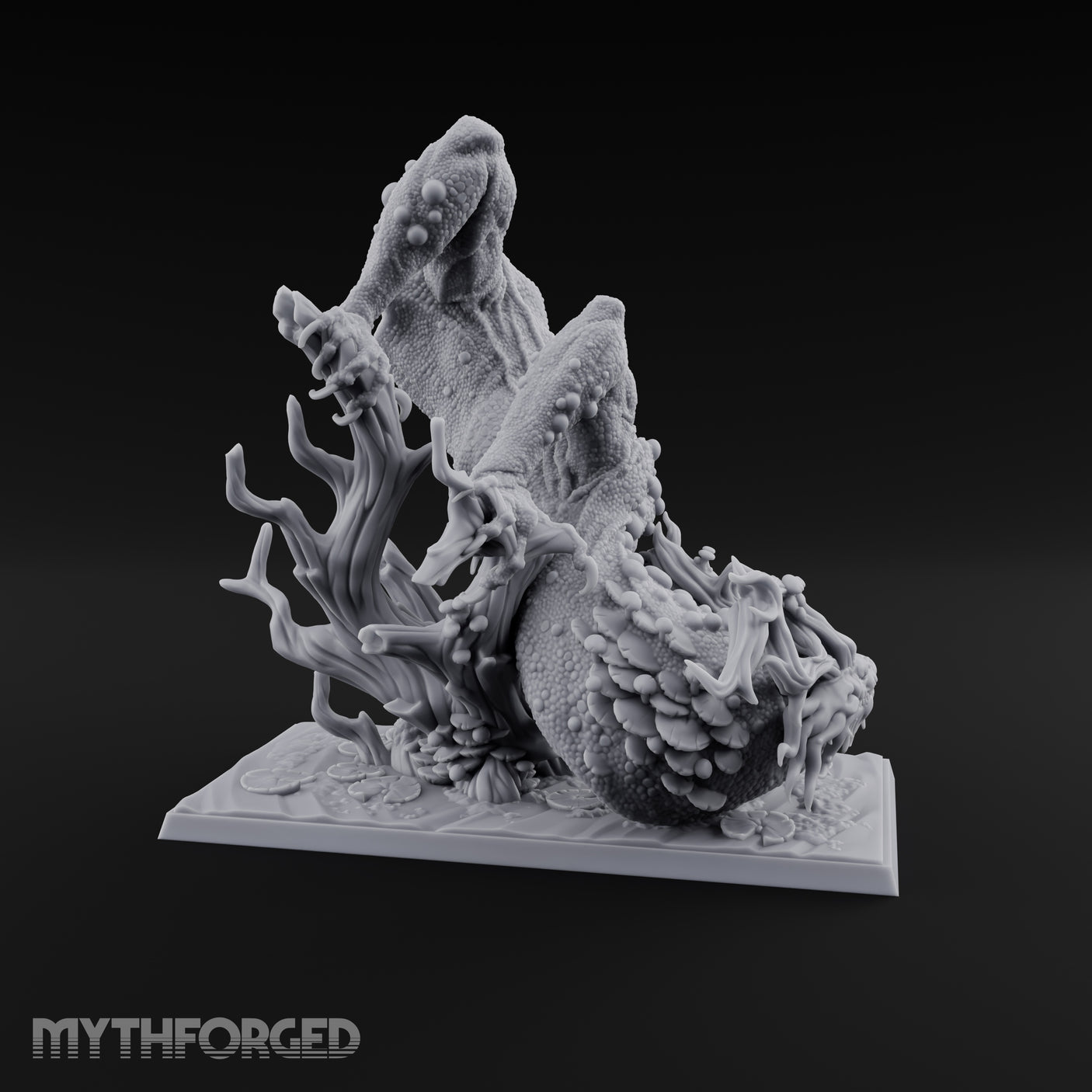 Boil Ridden Plague Dragon Miniature for Dungeons and Dragons, Pathfinder or other TTRPGs