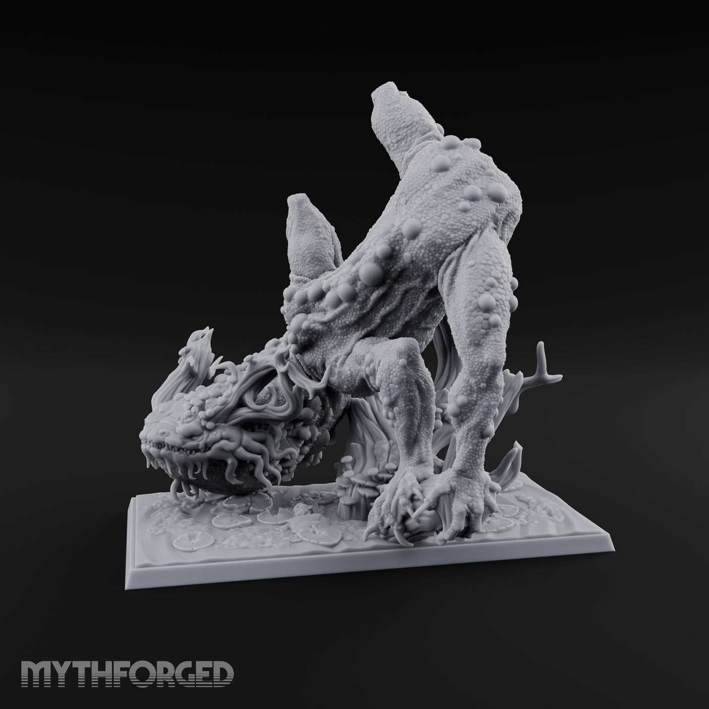 Boil Ridden Plague Dragon Miniature for Dungeons and Dragons, Pathfinder or other TTRPGs