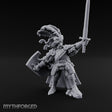 Sword Aloft Axe Bearing Human General Miniature for Dungeons and Dragons, Pathfinder or other TTRPGs