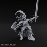 Sword Aloft Axe Bearing Human General Miniature for Dungeons and Dragons, Pathfinder or other TTRPGs