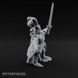 Sword Aloft Axe Bearing Human General Miniature for Dungeons and Dragons, Pathfinder or other TTRPGs