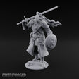 Sword Aloft Cloak Streaming Human Knight Miniature for Dungeons and Dragons, Pathfinder or other TTRPGs