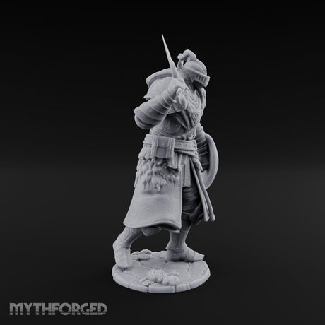 Sword Aloft Cloak Streaming Human Knight Miniature for Dungeons and Dragons, Pathfinder or other TTRPGs