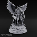 Sword And Shield Bearing Angel Warrior Miniature for Dungeons and Dragons, Pathfinder or other TTRPGs