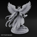 Sword And Shield Bearing Angel Warrior Miniature for Dungeons and Dragons, Pathfinder or other TTRPGs