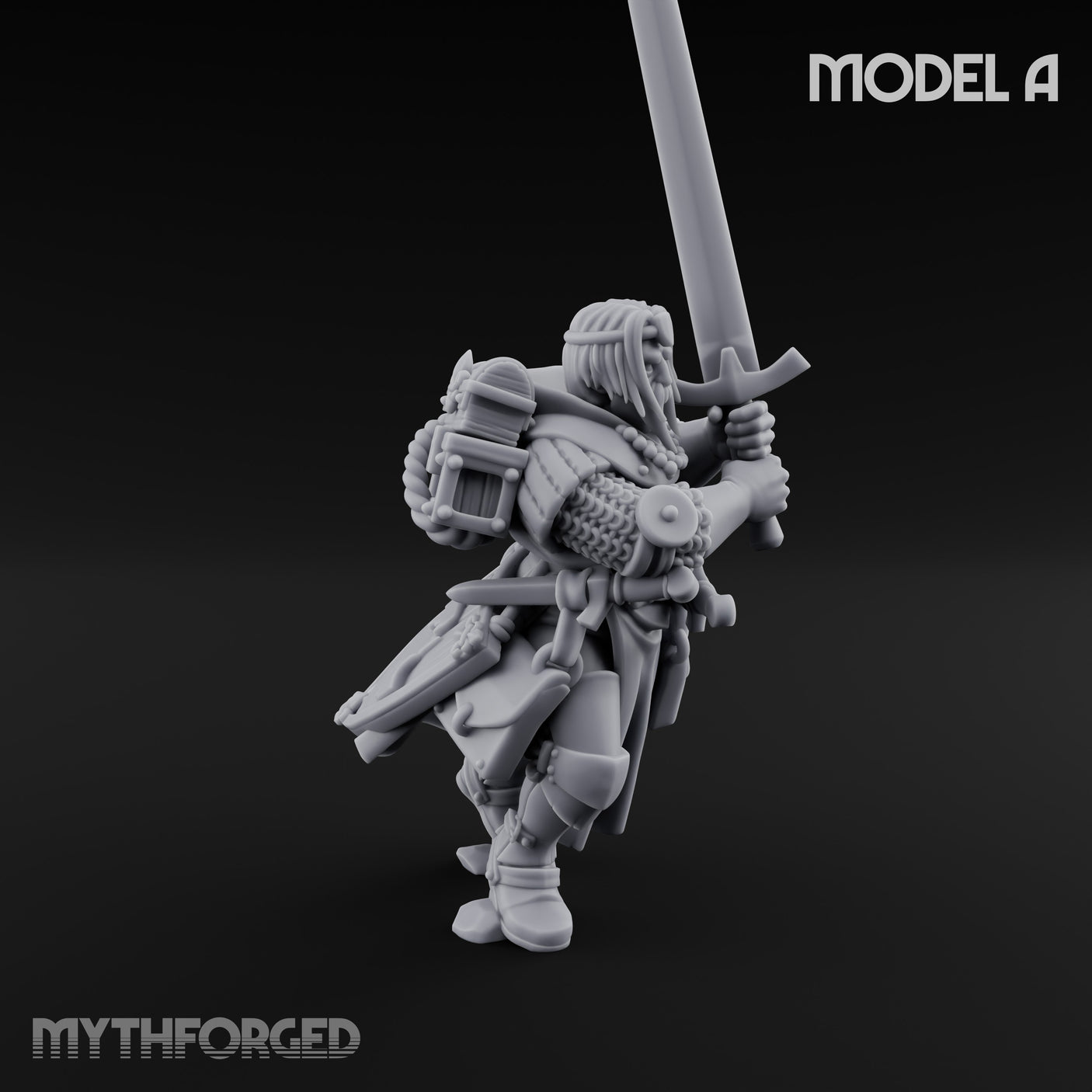 Sword Bearing Pilgrim Human Questing Knight A Miniature for Dungeons and Dragons, Pathfinder or other TTRPGs