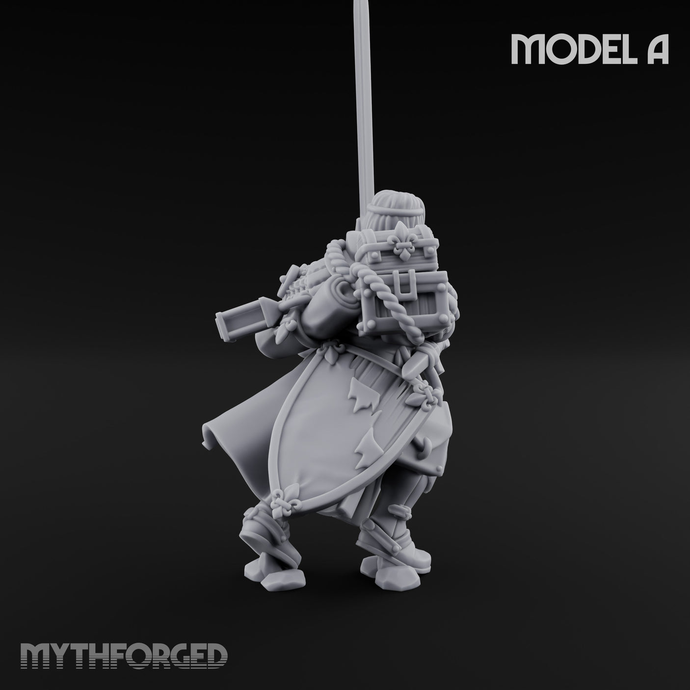 Sword Bearing Pilgrim Human Questing Knight A Miniature for Dungeons and Dragons, Pathfinder or other TTRPGs