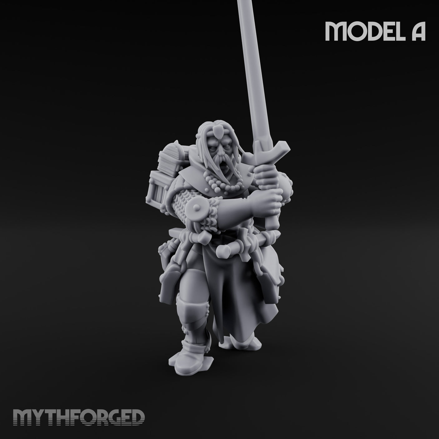Sword Bearing Pilgrim Human Questing Knight A Miniature for Dungeons and Dragons, Pathfinder or other TTRPGs