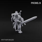 Sword Bearing Pilgrim Human Questing Knight B Miniature for Dungeons and Dragons, Pathfinder or other TTRPGs