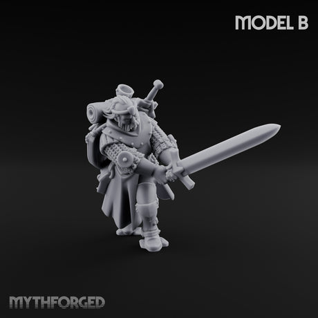 Sword Bearing Pilgrim Human Questing Knight B Miniature for Dungeons and Dragons, Pathfinder or other TTRPGs