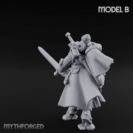 Sword Bearing Pilgrim Human Questing Knight B Miniature for Dungeons and Dragons, Pathfinder or other TTRPGs