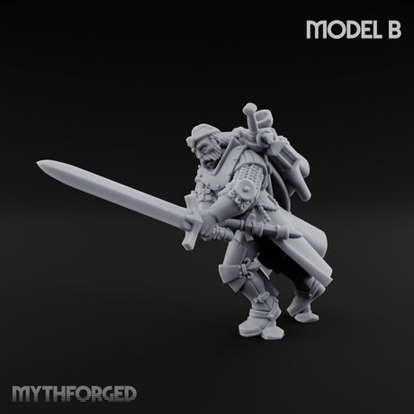 Sword Bearing Pilgrim Human Questing Knight B Miniature for Dungeons and Dragons, Pathfinder or other TTRPGs
