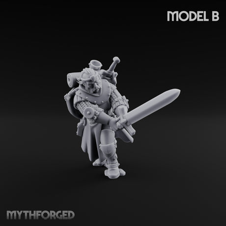 Sword Bearing Pilgrim Human Questing Knight B Miniature for Dungeons and Dragons, Pathfinder or other TTRPGs
