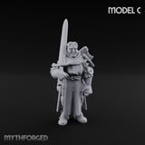 Sword Bearing Pilgrim Human Questing Knight C Miniature for Dungeons and Dragons, Pathfinder or other TTRPGs