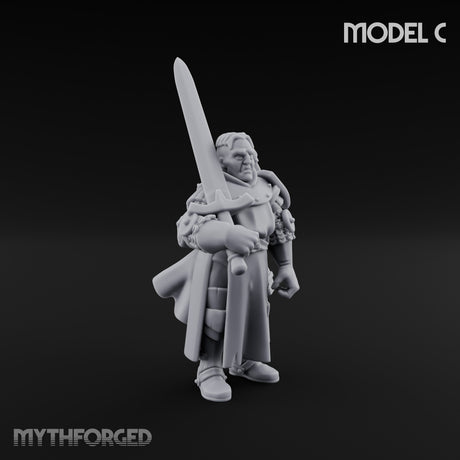 Sword Bearing Pilgrim Human Questing Knight C Miniature for Dungeons and Dragons, Pathfinder or other TTRPGs