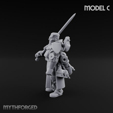 Sword Bearing Pilgrim Human Questing Knight C Miniature for Dungeons and Dragons, Pathfinder or other TTRPGs